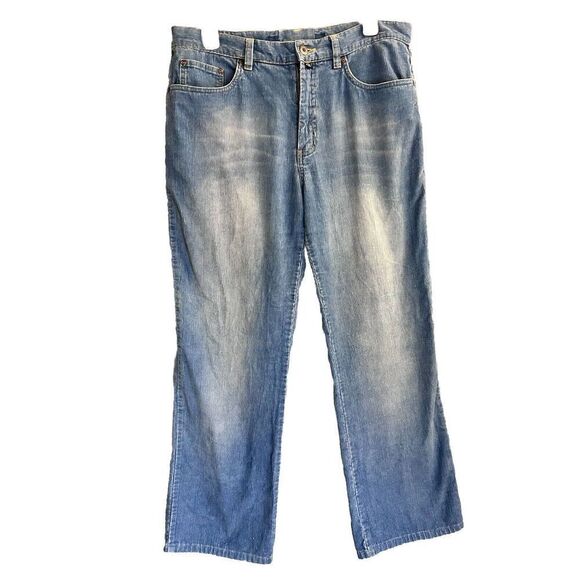Vintage Nautica Corduroy Blue Jeans Stretch 32‎ X 28 Bootcut - Picture 1 of 10